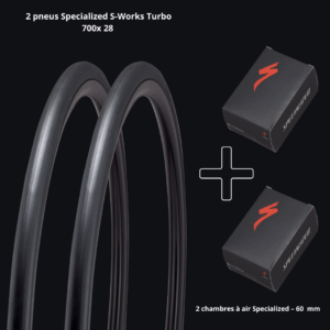 2 pneus Specialized S-Works Turbo + 2 chambres à air Specialized