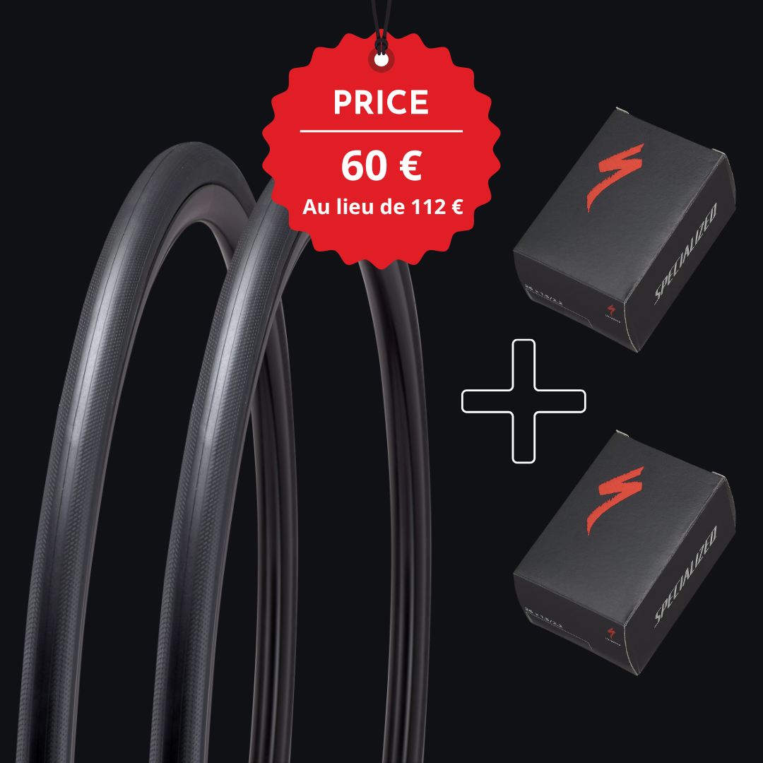 2 pneus Specialized S-Works Turbo + 2 chambres à air Specialized